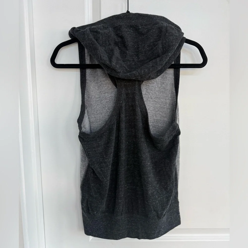 Nike Dark Gray and Light Gray Knit Tank with Hoodie
